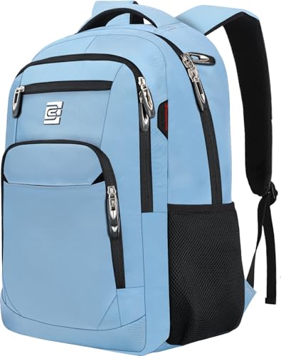 Laptop Backpack,Business Travel Anti Theft Slim College Backpack | Water Resistant Durable Computer Bag Gift for Women & Men Fits 15.6 Inch Laptop and Notebook - Pale Blue - color: Pale Blue, size: 15.6 Inch, style: Laptop