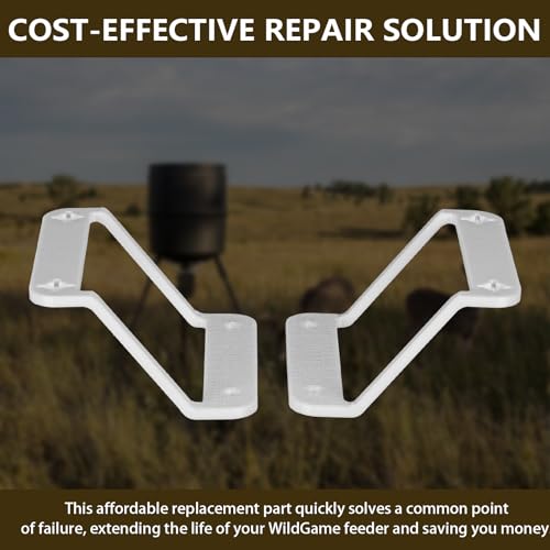Replacement Compatible with WildGame Deer Feeder Brackets, Replacement Leg Brackets for WildGame Innovations Feeders, Easy Bolt-On Installation for Deer Feeder Stability Repair
