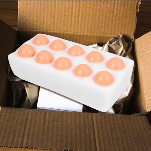 PRETYZOOM Egg Storage Holder Foam Pad Carton Organizer Shockproof Tray for Bulk Egg Packaging Refrigerator Storage 9.84 X 4.33 X 2.12 inch - size: 25.00X11.00X5.40CM