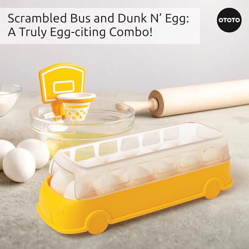 OTOTO Dunk N' Egg Yolk Separator Funny, Unique Kitchen Gadgets, Kitchen Accessories, Unique Cooking Gifts, Basketball Stuff - color: White and Orange