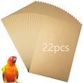 Hamiledyi 22 PCS Bird Gravel Paper Special Sea Sand Liner for Page Parrot Cage Gravel Paper Mat 17x11 Inches Disposable Cushion Pads for Bird Parakeet Budgie