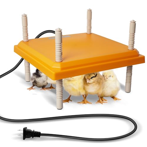 Brooder Plate for Chicks, 10" x 10" Chick Heating Plate Whit Adjustable Heights