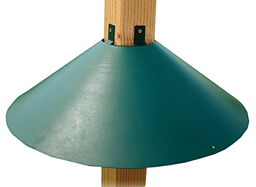 Woodlink Metal 4 x 4 Inch Wrap Around Bird Feeder Squirrel Baffle Guard Pole Posts to Deter Squirrels, Racoons, and Critters from Bird Feeders, Green - size: 1 Pack