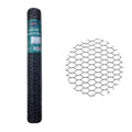 PVC Black 20GA 36in x 25ft x 1in Mesh Chicken Wire Hexagonal Poultry Netting - size: 36"x25'-1" 20GA