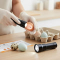 Egg Candler Candling Light Egg Development Tester Flashlight for Chicken Duck and Goose Eggs, 2PCS(Black)