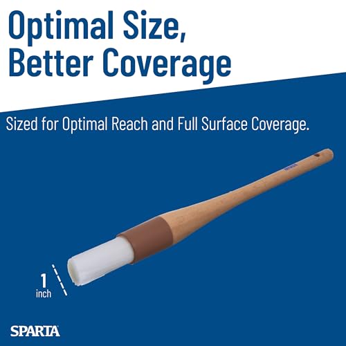 SPARTA Pastry Brush Round – 4040000 Round Basting Brush with Nylon Bristles and Hardwood Handle for Commercial, Kitchens, Restaurants, Catering, 1in - size: 1" Round Brush