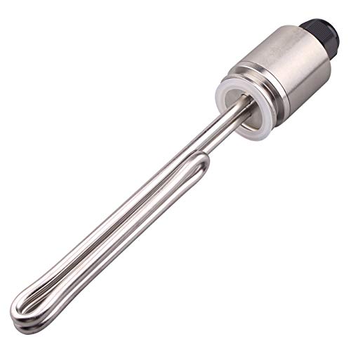 DERNORD 1.5" Inch (OD50.5mm) Tri-clamp Foldback Heating Element Stainless Steel Immersion Water Heater (120V 1650W) - size: 120V 1650w