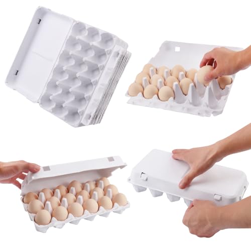 18 Pack 18 Count Paper Pulp Egg Cartons, Eco-Friendly Cardboard Egg Cartons Holds Up to 18 Eggs For Storing Extra Eggs, Crafting, Parts Storage, Easter & More