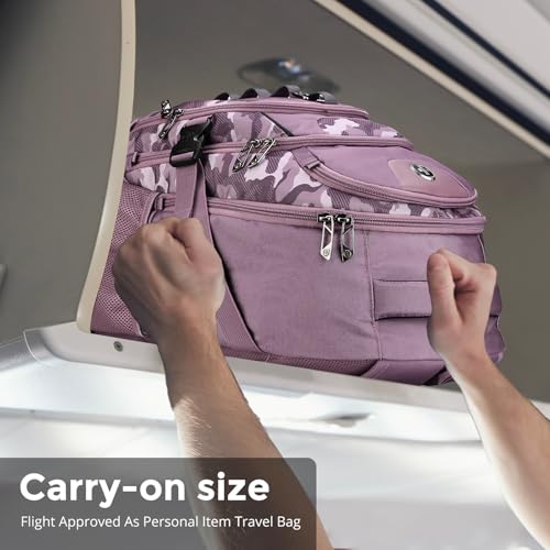 Swissdigital Design Laptop Backpack with USB Charging Port, Travel Backpack Fits 15.6 inches Computer, 31L College School Backpack for Men, Pink Camo | SD803-93 - color: Pink Camo