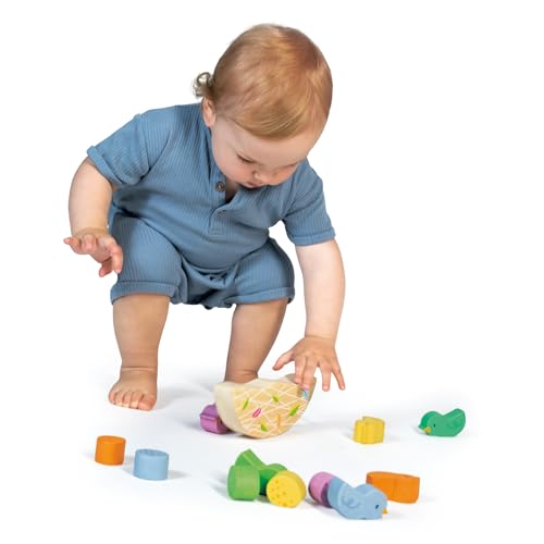 Tender Leaf Toys - Rocking Baby Birds - 12 Piece Balance Toy - STEM Toy - Early Learning to Develop Strategic Thinking and Fine Motor Skills - Wooden Toy Stacker & Balance Educational Game - Age 18m+
