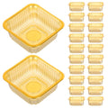 100pcs Disposable Mooncake Packaging Trays with Gold Thickened Plastic, Single Mini Cake Container for Egg Yolk Pastry and Biscuit, Festival Party Bakery Supply