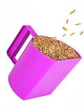 Feed Scoop - Grain Scoop for Horse,Heavy Duty Plastic Large Food Scoop for Large Dogs Livestock 1.8 Quart/7.2Cups (Purple) - color: Purple