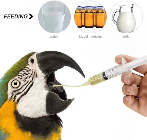 5ml+10ml+20ml Baby Bird Cockatiel Budgie Parrot Pet Hand Rearing Feeding Syringes Crop Tubes 3Pcs