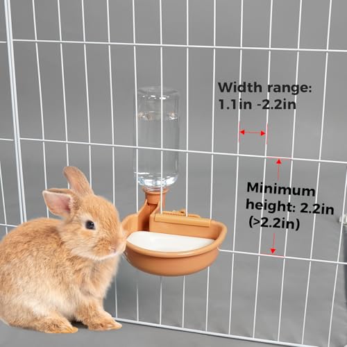 VANNON Gravity Pet Water Bowl, 16oz Anti-Splash Crate Dispenser, Orange | Anti-splash gravity water bowl with a floating disk helps reduce spills while keeping water cleaner for everyday hydration. - color: C-Orange, size: 16oz