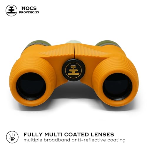 Nocs Provisions Standard Issue 10x25 Binoculars, Waterproof, Bird Watching | 10X Magnification, Bak4 Prism, Wide View Multi-Coated Lenses, Hiking & Backpacking, Adults & kids - color: Beeswax Yellow, size: 10x25