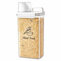 Bird Seed Storage Container Portable,2.5L/3 Qt Airtight Pet Food Container with Measuring Cup,Bird Food Container for Wild Bird Sunflower Seed-BPA Free Transparent - color: Bird