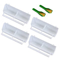 Bird Feeder/Dispenser for Cage, 4 Pack PP Material, Holds More Feeds, Double Cups Design, Perfect for Small Birds, Accessories Included | Bird Food Bowl Cups, Bird Waterer Food Feeder, Birds Dispenser Feeder for Cage with 2 Pcs Bird Feeder Accessories - s