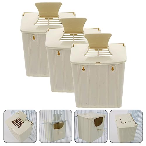 Alipis Bird Breeding Box 3-Pack Hanging Plastic Nesting Box for Parakeets Finches Indoor Outdoor Garden Bird Nesting House