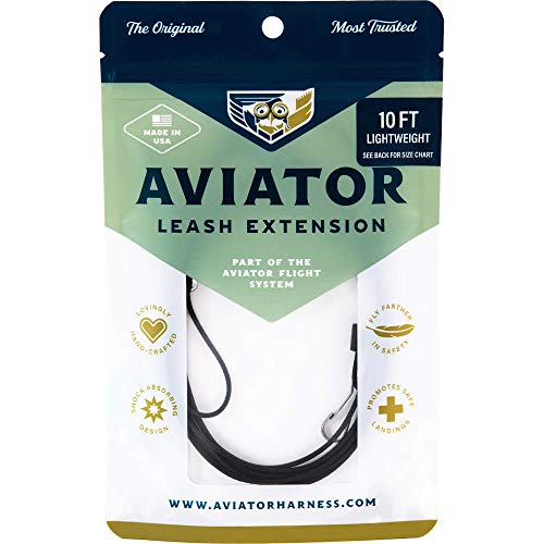 The AVIATOR Bird Harness Leash Extension: 10 Foot/3 Meter for Petite and X-Sm. - size: 10 ft for Petite and X-Small Aviator Harness