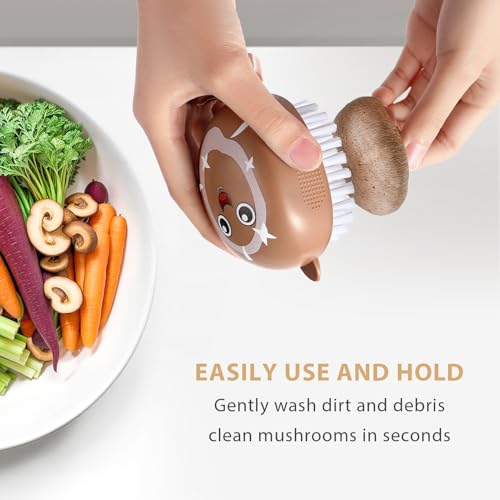 Mushroom Egg Cleaning Brush Cleaner, Vegetable Brush Scrubber for Food | Cute,Washing Veggie to Clean Mushrooms - color: Mushroom