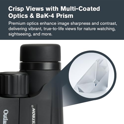 Celestron Outland X 10x42 Binoculars for Wildlife & Hunting | Built for the Outdoors, Rugged Rubber-Armored Body, Waterproof, BaK-4 Prisms, Multi-Coated Optics, Bright, Clear Views - size: 10x42 Outland X, style: Outland X 10x42