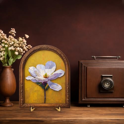 Vintage Single Flower Wall Art Sign for Bathroom Decor, Cottagecore Botanical Wall Decor, 8x10 Inch - color: Flower