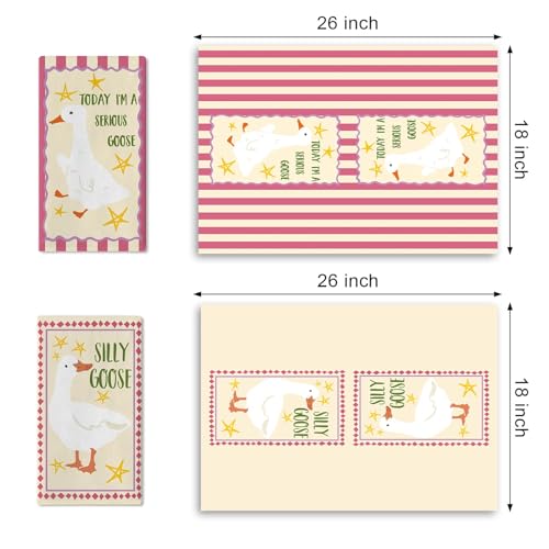 Silly Goose Kitchen Dish Towels Set of 2, Funny Today I'm a Serious | Goose Drying Hand Towel Baking Cooking Cloth, Farmhouse Bathroom Home Decoration Geese Lover Friend Gifts 18'' x 26'' - color: Daily-2
