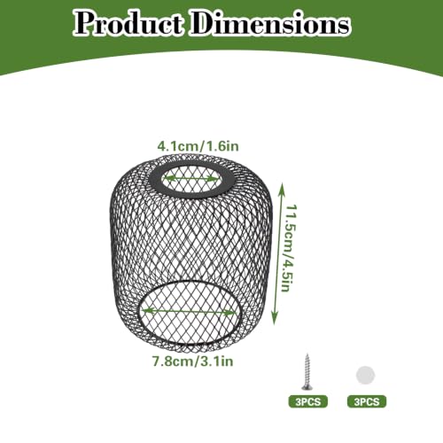 Bluebird House Protector Guards, Iron Wire Mesh Birdhouse Entrance Protector for Keeping Out Predators, Protects Eastern Bluebird and Babies (Round)