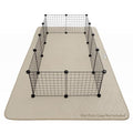 Paw Inspired 80x50 Inch Playpen Mat, Fleece Cage Liner, Beige | Super Absorbent, Waterproof Non-Slip Bottom, Play Pen Pad for Dogs, Rabbits, Guinea Pigs, Hamsters, Small Animals, Pets - color: Tan