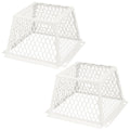 Dryer Vent Cover Outside,Dryer Vent Bird Guard for 5-6 inch Vent Hoods-2pk | Outdoor Bird Guard for Dryer Vent & Bathroom Exhaust,Galvanized Steel Dryer Vent Cage 8.5"Lx8.5"Wx6"H,Prevent Bird From Enter - size: 8.5"Lx8.5"Wx6"H, style: White-2PCS