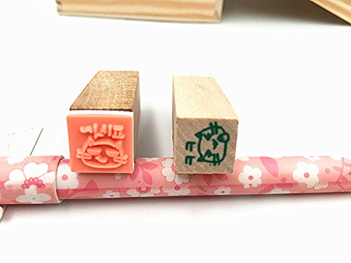 Diary Stamp Set,Wooden Rubber Signet for Children DIY Scrapbooking Card Making(25pcs,Happy Life) - color: Happy Lives(25pcs)