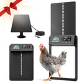 Automatic Chicken Coop Door Solar Powered, USB-C Charging Automatic Chicken Door with Timer & Light Sensor, Aluminum Alloy Chicken Door & 4 Modes