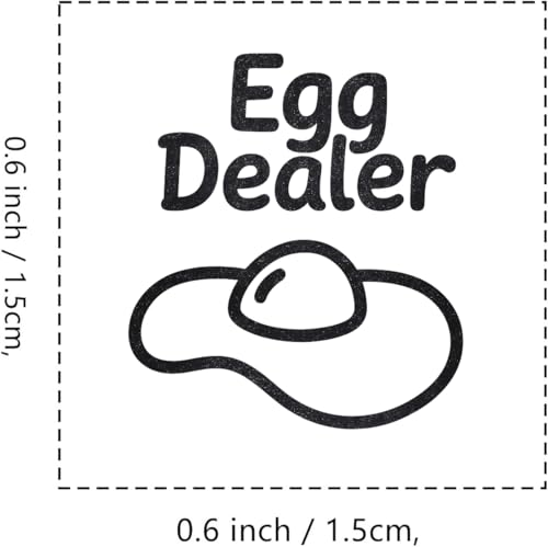 Egg Dealer Rubber Stamp, 3/5 Inch Small Mini Stamp for Scrapbooking Card Making Planner