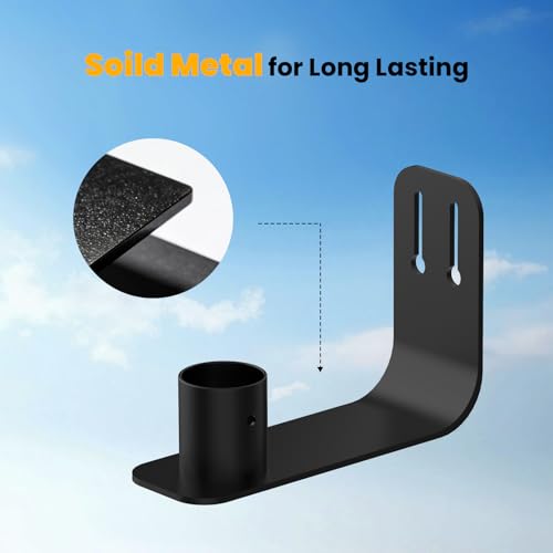 Wall Mount Bracket Designed for BirdBuddy Pro1 /2 Smart Feeder – Durable Metal Heavy Duty Mount Stand for Wall Fences Poles Post, Weather-Proof Outdoor Feeder Accessory, Black