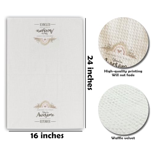Kitchen Towels - Sometimes You Forget You're Awesome So This Is Your Reminder - 16 x 24 Inches Kitchen Hand Dish Towels - Decorative Absorbent Fast Drying Dishcloth - Gift For Friends Family - A38 - color: You're Awesome