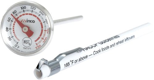 Winco 40°F - 180°F Clear Pocket Test Thermometer | 5" probe, Foodservice - size: Pocket Size, style: Pocket (40°F - 180°F)