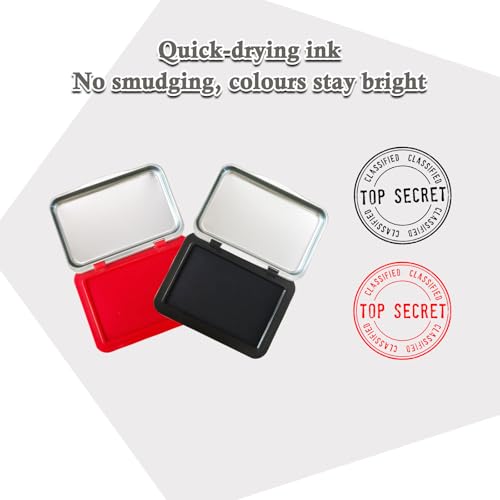 Egg Date Marking Stamp Ink Pad, 2.95 x 2.16 inches, for Fresh Eggs (RED&Black) - color: Red&black