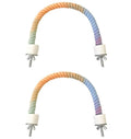 2Pcs Rope Perches for Bird Cages, Rope Perch for Parrots, Cockatiels & Parakeets, Bird Cage Accessories(S) - size: S(2pcs)