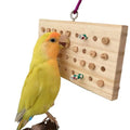 Parrot Chewing Toy with Wooden Corks and Paper Tubs Hanging Chewing Toy Wear-Resistant Wooden Parrot Toys Bird Toy Interesting Bird Cage Accessories