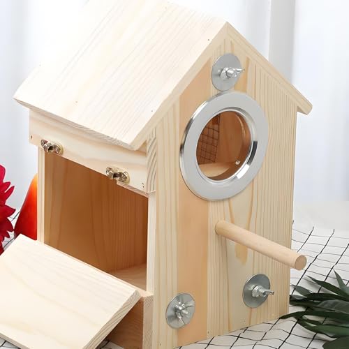 BESPORTBLE Birds House Predator Guards - Set of 10 Stainless Steel Birds House Rings Metal Birdhouse Guards, Birds House Hole Protector Guards - Protects The Entry Hole (5.5 cm Opening)