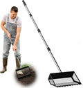 Paulno Chicken Coop Rake and Scoop 2-in-1 Chicken Poop Scooper | 62" Adjustable, Stainless Steel Sifting Shovel, For Sand, Animal Waste, Heavy Duty Dog Pooper Scooper, For Coops & Pets