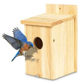 Wooden Bird Houses for Outside Birdhouses Nest Bluebird House for Cardinals Finch Wren Swallow for Garden Viewing 1A# - size: 5inch×5inch×9inch
