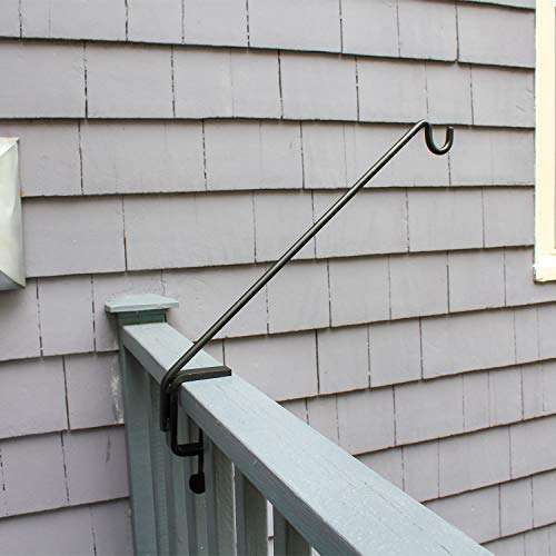 Achla Designs Deck Rail Shepherd's Pole, Angled (BGP-08), 7In - style: Clamp