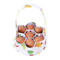 Egg Collecting Basket, Egg Basket for Gathering with 7 Pouches | Canvas Egg Basket for Chicken, Duck, Goose, Bird, Various Poultry Collection (Cartoon Chicken Style 2) - style: Cartoon Chicken Style 2