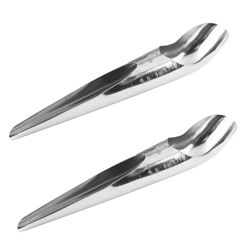 LQ Industrial 2PCS 210x8mm Stainless Steel Bird Food Feeding Scoop Backyard Birding Wildlife Feeder Accessories