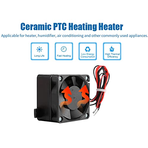 Yosoo Constant Temperature Electric Fan Heater PTC Fan Auto Heater Small Space Heater Incubator (12V 150W)