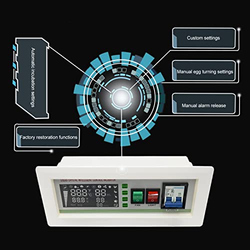 XM‑18SD Egg Incubator Controller, 5-Mode Temperature Humidity Thermostat | Large LCD Screen l 32-210°F/0-99℃ Range l 0-99% RH l for Chicken, Goose & Duck Eggs l 110V Plug