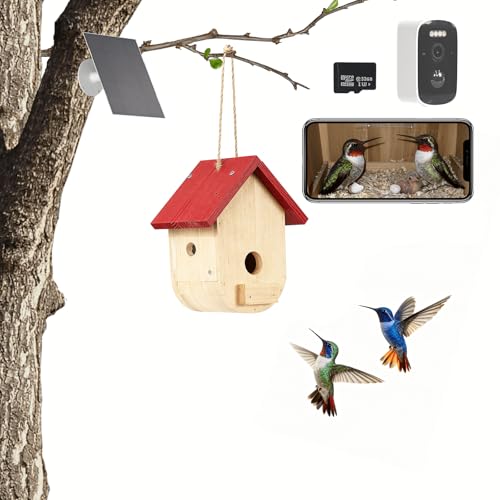 Hummingbird House with Camera Solar Powered - style: Smart Hummingbird House