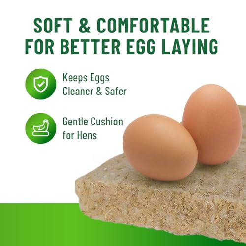 Small Pet Select Hemp Nesting Pads, Chicken Coop & Boxes, 10-Pack | Extra Thick, Eco-Friendly, Absorbent, Odor Control, Fits Most Nesting Boxes, For Laying Hens & Flocks