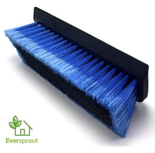 EVERSPROUT Scrub Brush, 1.5 to 3ft Pole, Rubber Bumper, No-Scratch | For Cars, Trucks, RV, Boats, Driveways, Decks, Patios, Decks, House Siding, 8-10ft Standing Reach, Non-Slip Grip, Lightweight